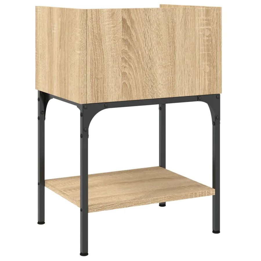 Table de chevet chêne sonoma 40,5x31x60 cm bois d'ingénierie - 8