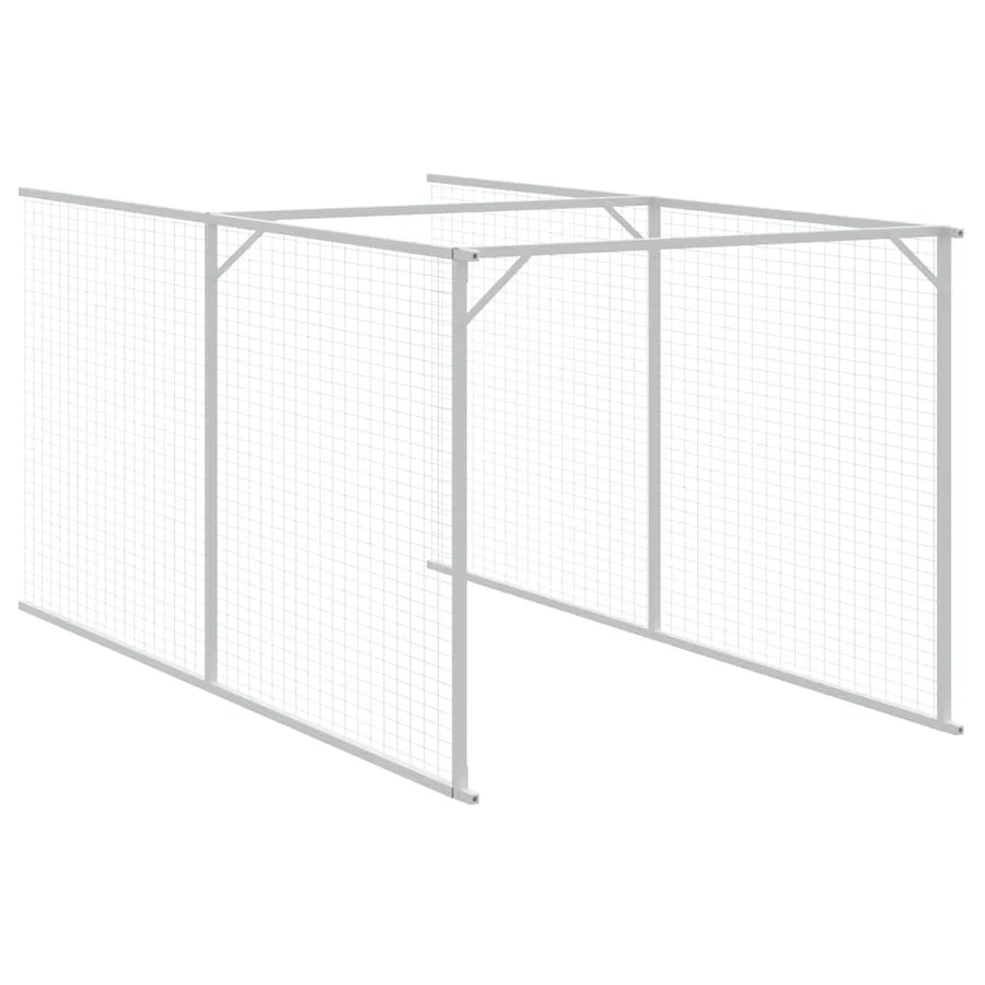 Niche pour chien avec cour anthracite 110x405x110 cm - 7