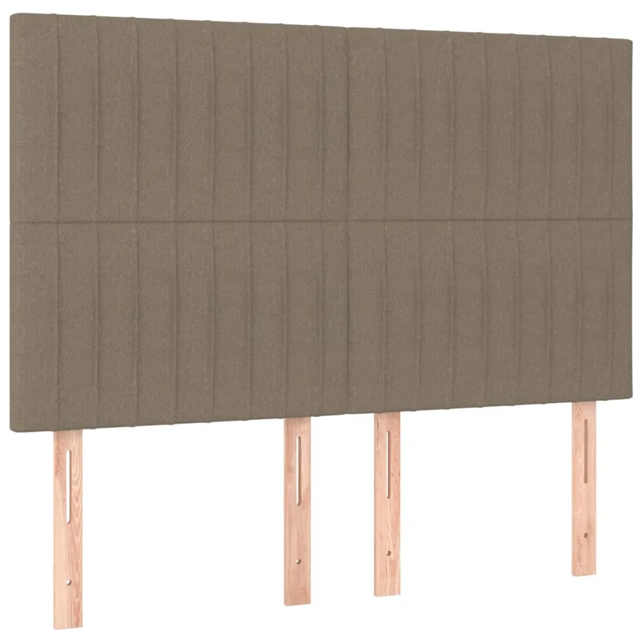 Cadre de lit sans matelas taupe 140x190 cm tissu - 8