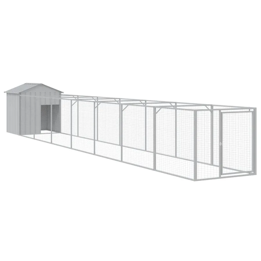 Niche pour chien avec toit gris clair acier galvanisé - 2