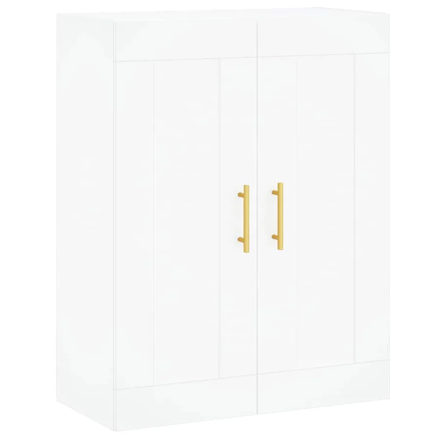 Buffet haut Blanc 69,5x34x180 cm Bois d'ingénierie - 5