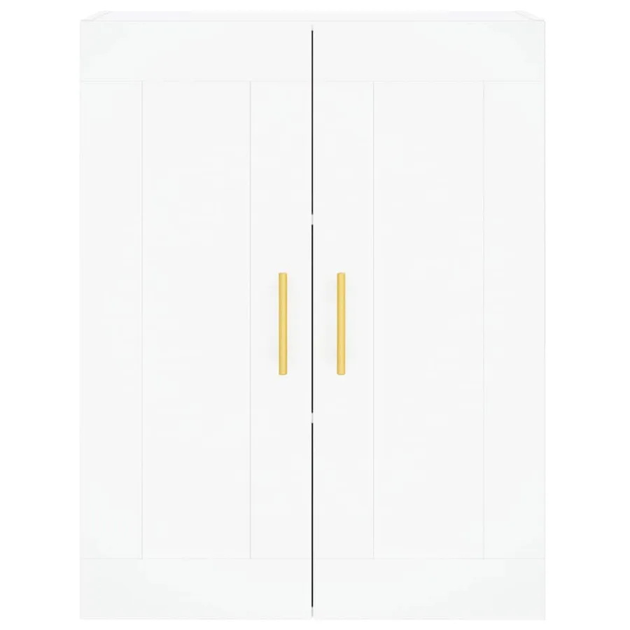 Buffet haut Blanc 69,5x34x180 cm Bois d'ingénierie - 6