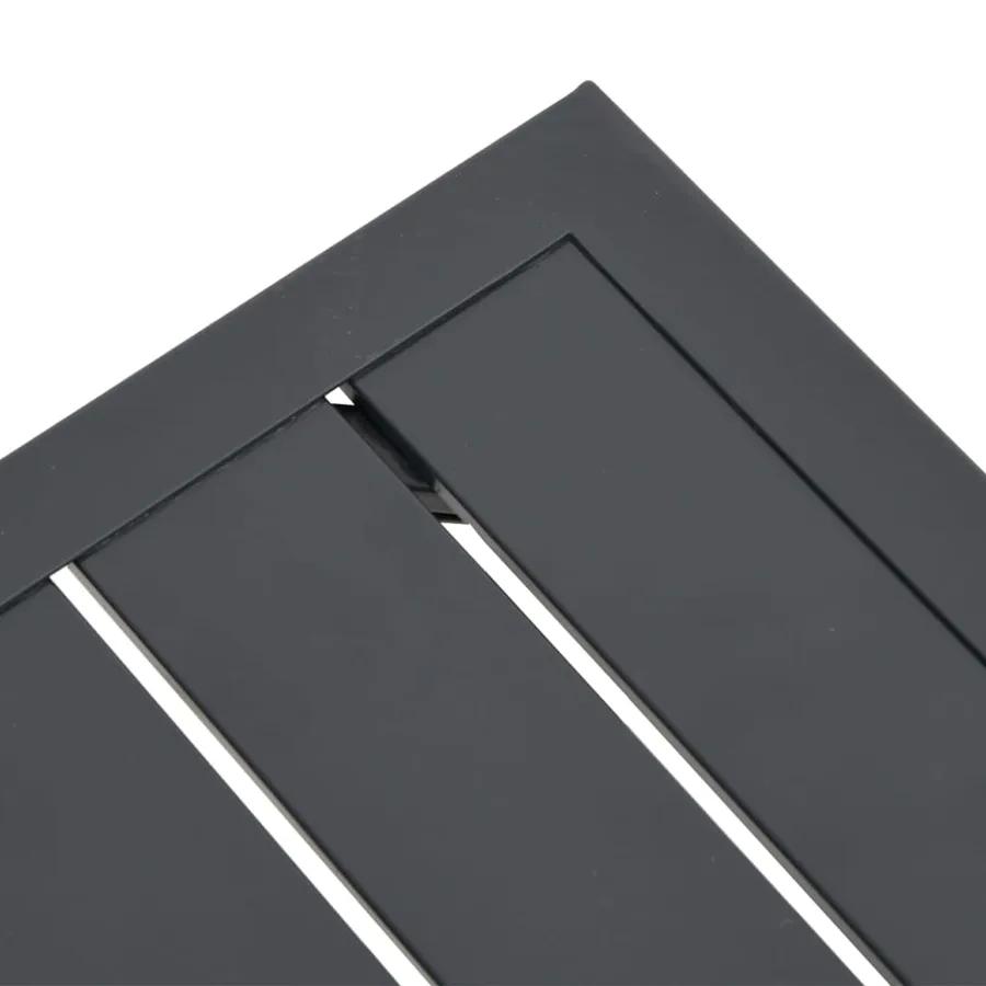 Table de jardin anthracite 34x34x38 cm acier - 6