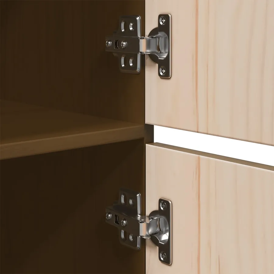 Buffet haut Marron miel 34x40x108,5 cm Bois massif de pin - 10