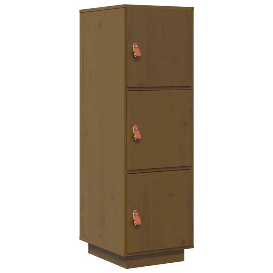 Buffet haut Marron miel 34x40x108,5 cm Bois massif de pin - 2