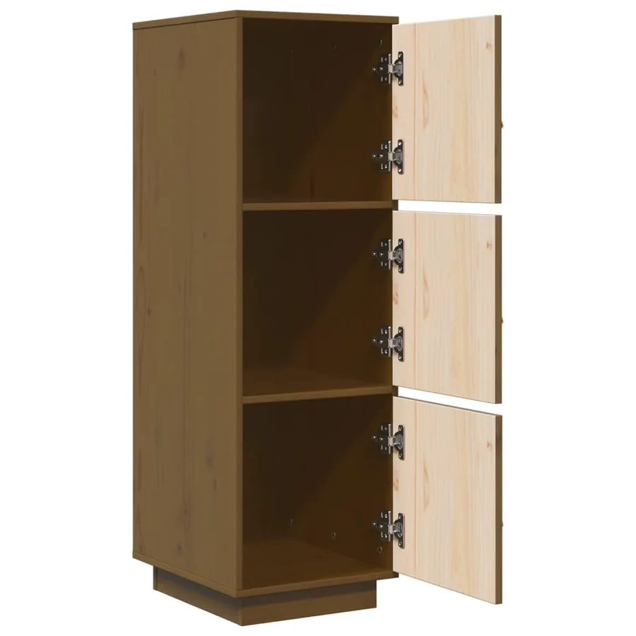 Buffet haut Marron miel 34x40x108,5 cm Bois massif de pin - 6