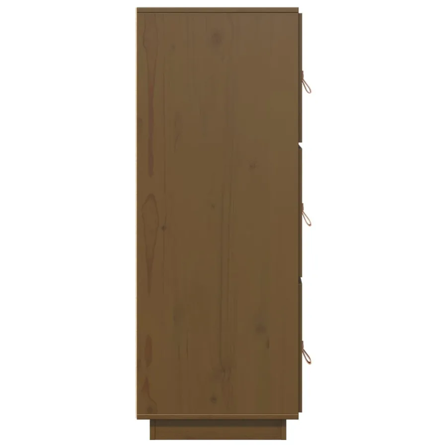 Buffet haut Marron miel 34x40x108,5 cm Bois massif de pin - 7