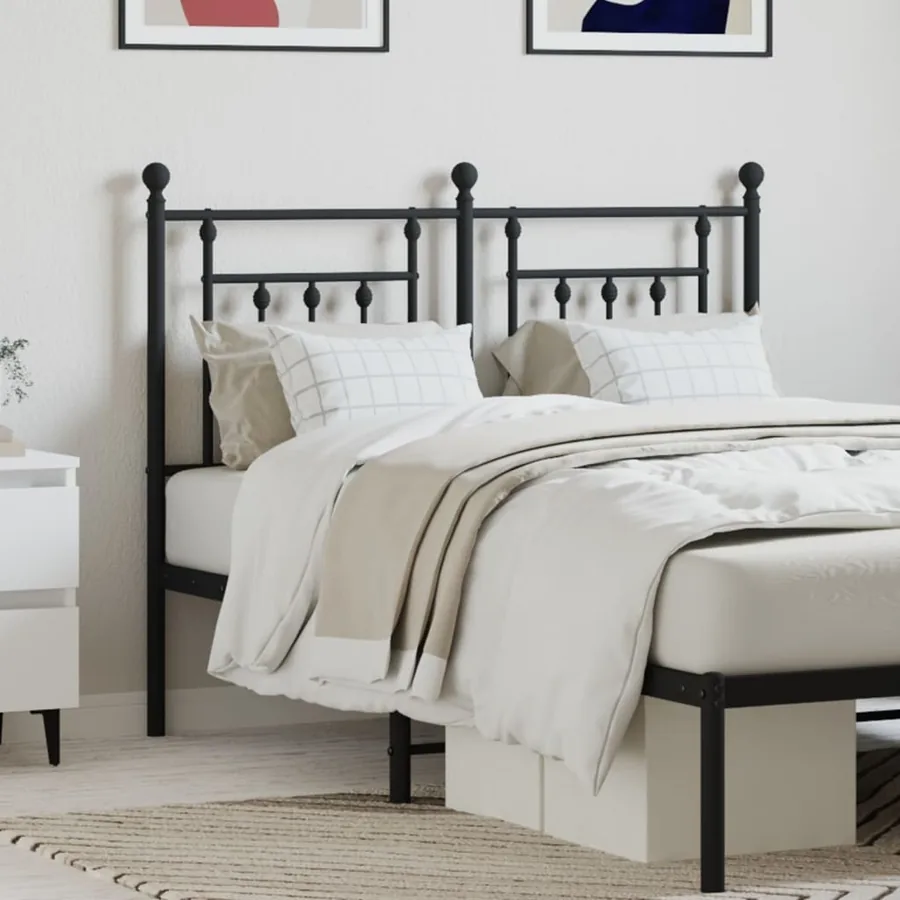 Tête de lit de remplacement métal noir 120 cm