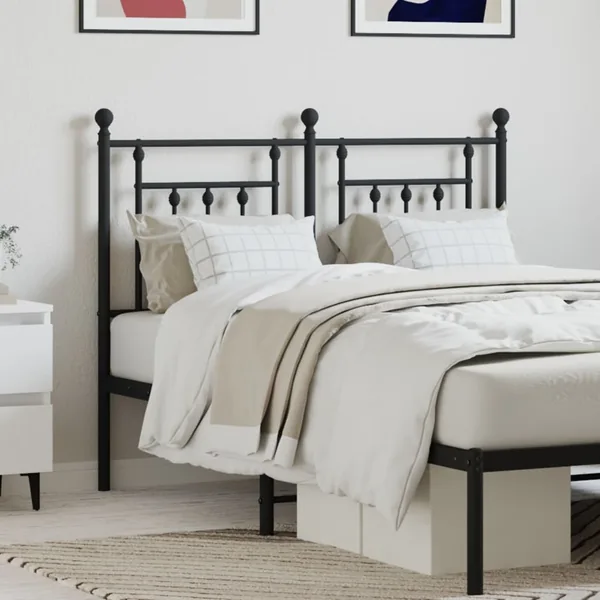 Tête de lit de remplacement métal noir 120 cm