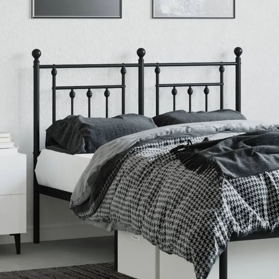 Tête de lit de remplacement métal noir 120 cm - 3