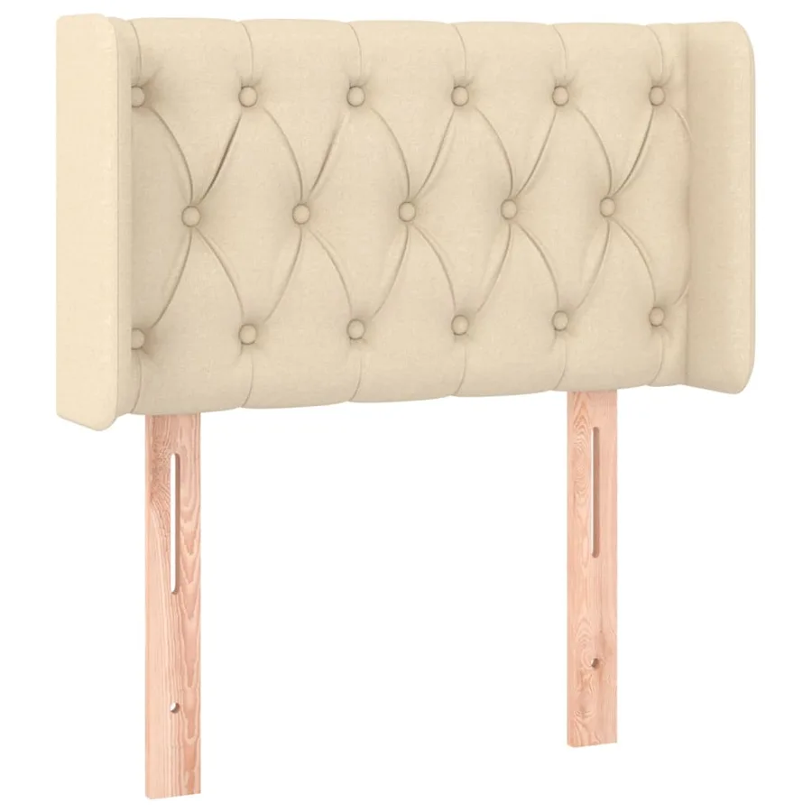 Tête de lit à LED Crème 83x16x78/88 cm Tissu - 3