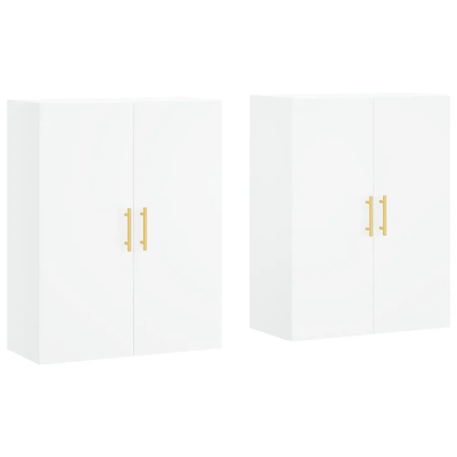 Armoires murales 2 pcs blanc 69,5x34x90 cm - 2