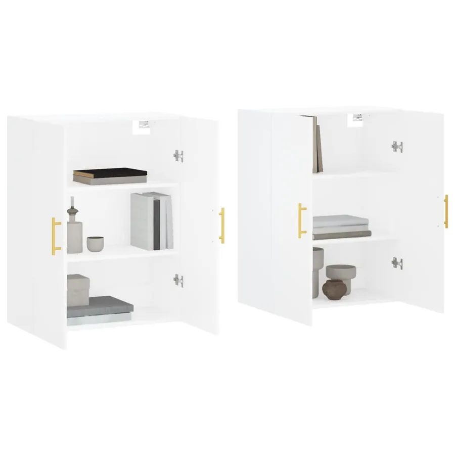 Armoires murales 2 pcs blanc 69,5x34x90 cm - 3