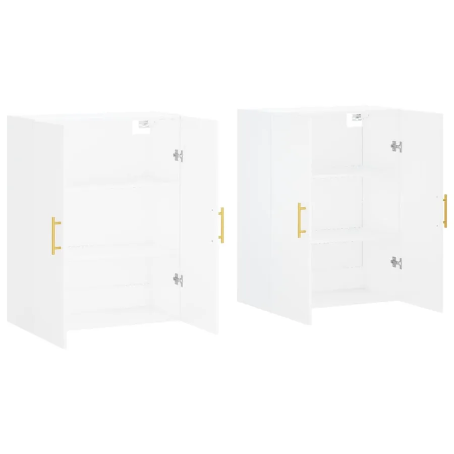Armoires murales 2 pcs blanc 69,5x34x90 cm - 4