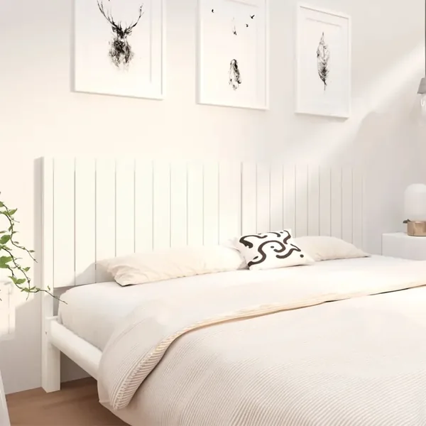 Tête de lit blanc 205,5x4x100 cm bois massif de pin