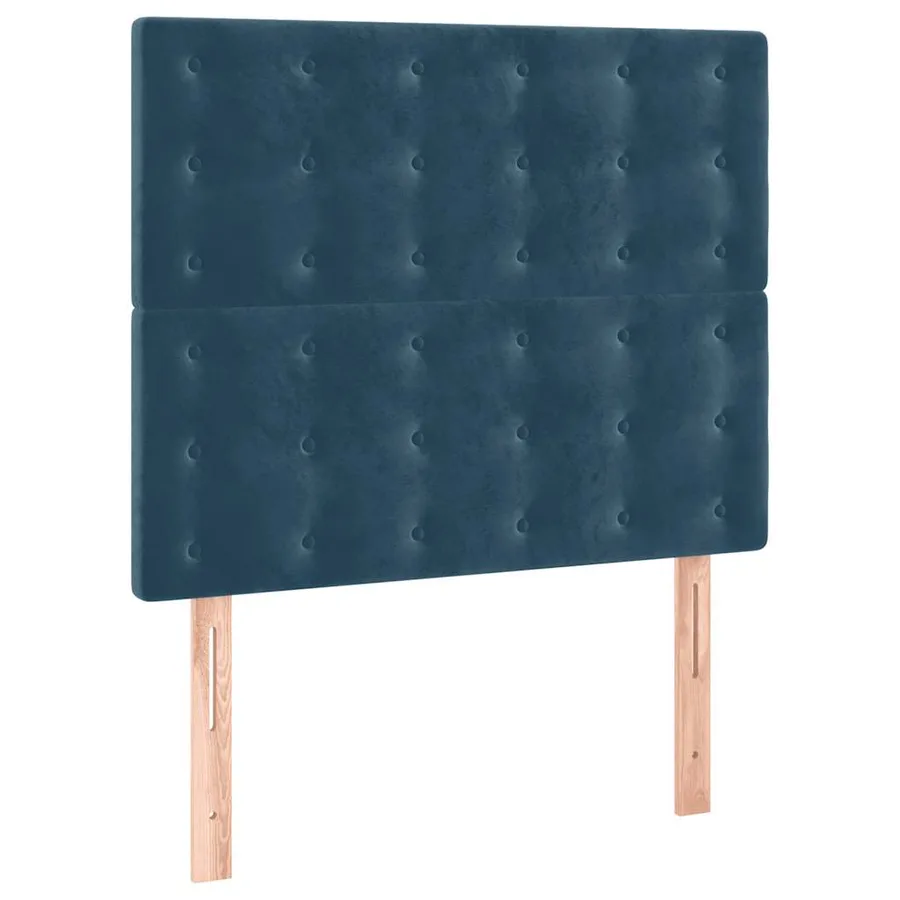 Sommier à lattes de lit et matelas Bleu foncé 80x200 cm Velours - 5