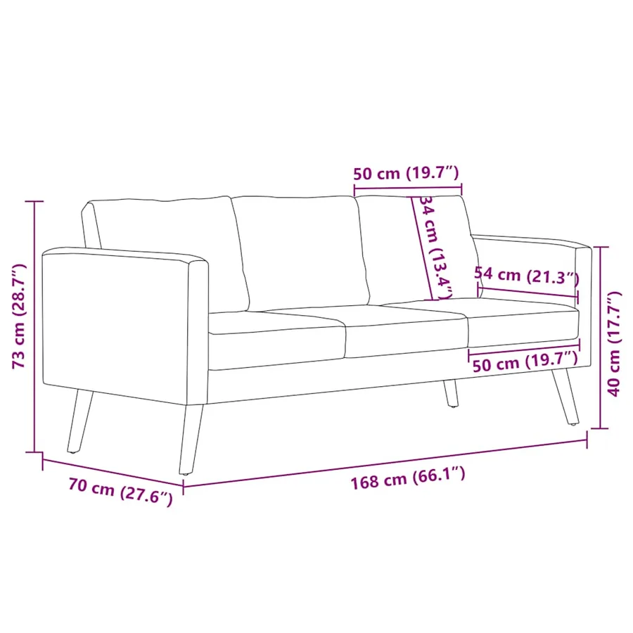 Ensemble de canapé 2 pcs tissu noir - 12