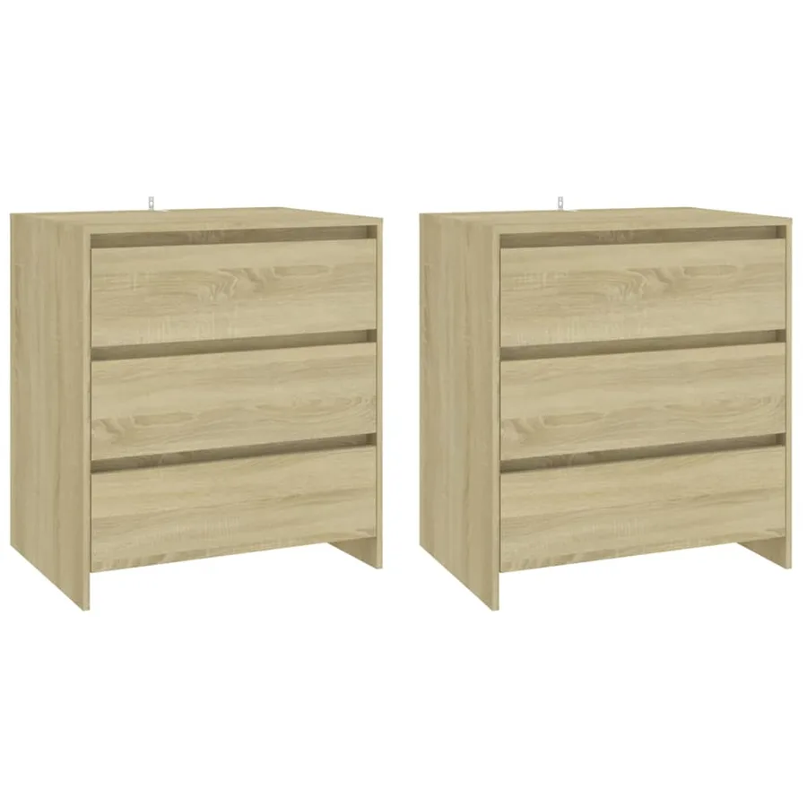 Buffets 3 pcs Chêne sonoma Bois d'ingénierie - 3