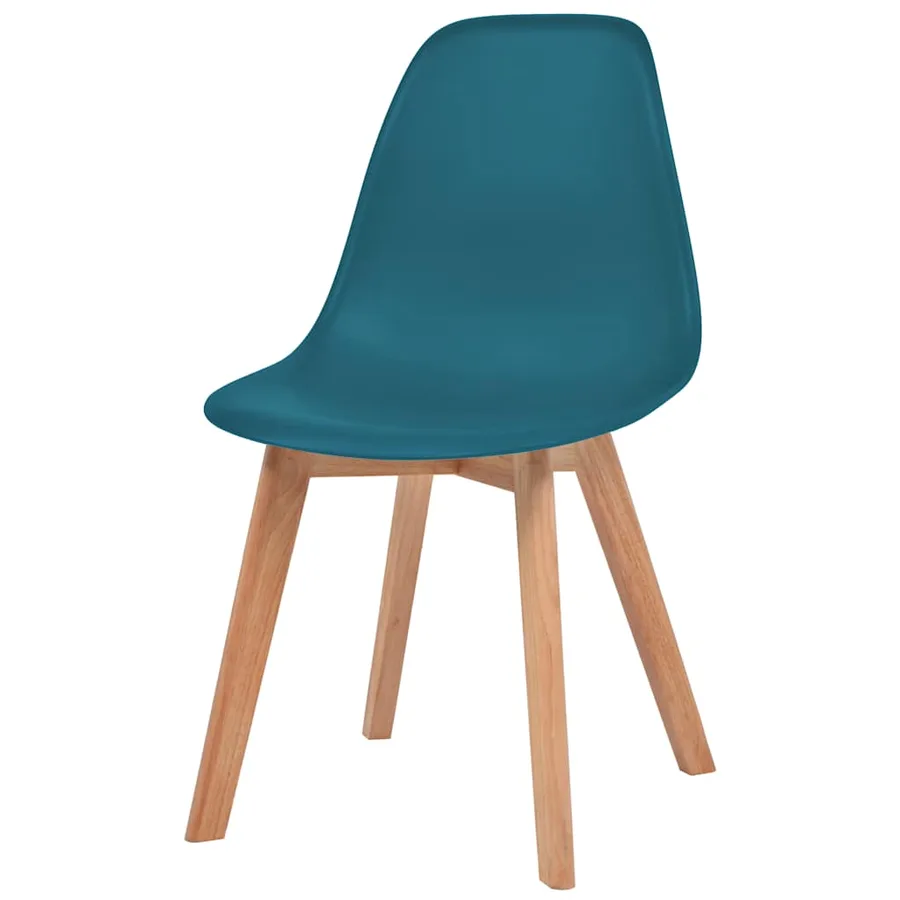 Chaises à manger lot de 6 Turquoise Plastique - 3