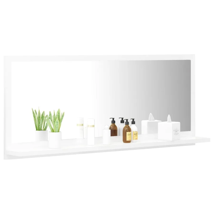 Miroir de salle de bain Blanc 90x10,5x37 cm Aggloméré - 3