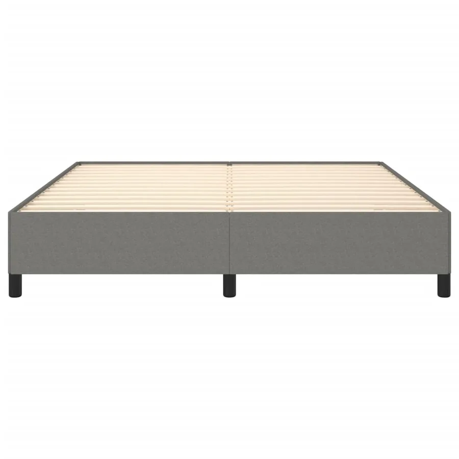 Cadre de lit sans matelas gris foncé 180x200 cm tissu - 5