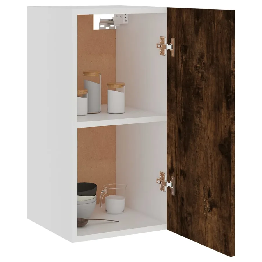 Armoire suspendue "Lyon" Chêne fumé 29,5 x 31 x 60 cm Bois d'ingénierie - 4