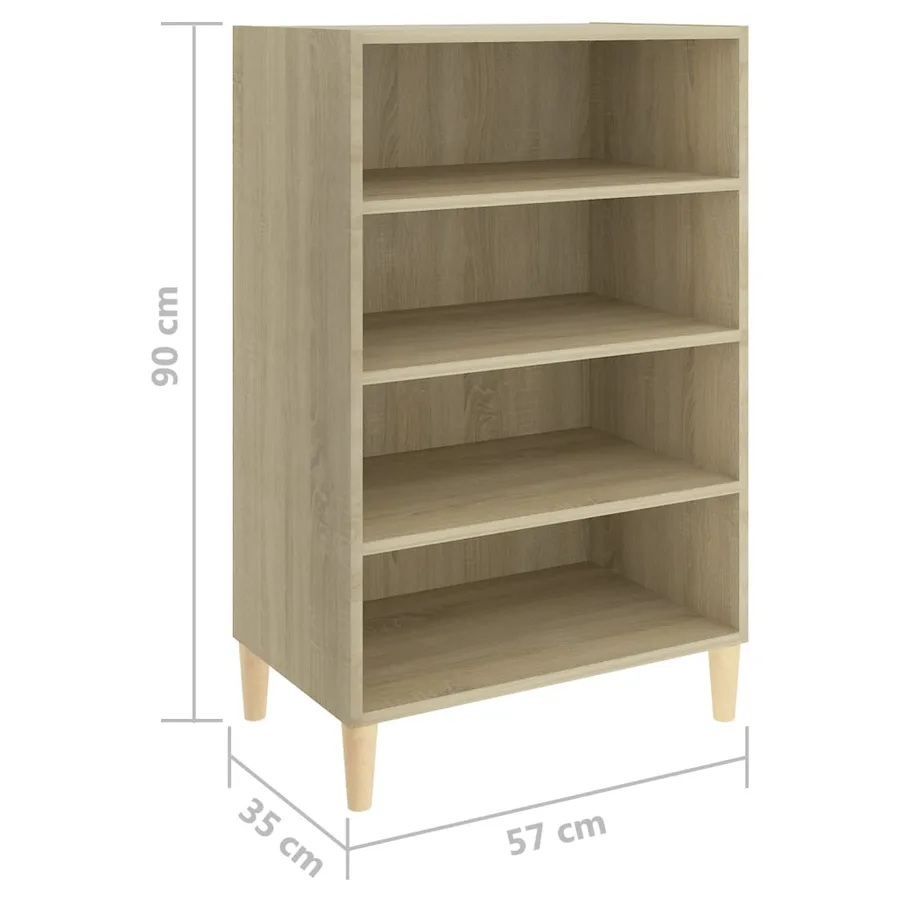 Buffet Chêne sonoma 57x35x90 cm Bois d’ingénierie - 6