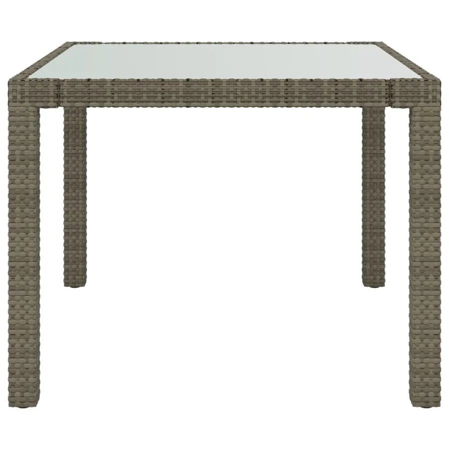 Ensemble à manger d'extérieur 3pcs coussins gris résine tressée - 9
