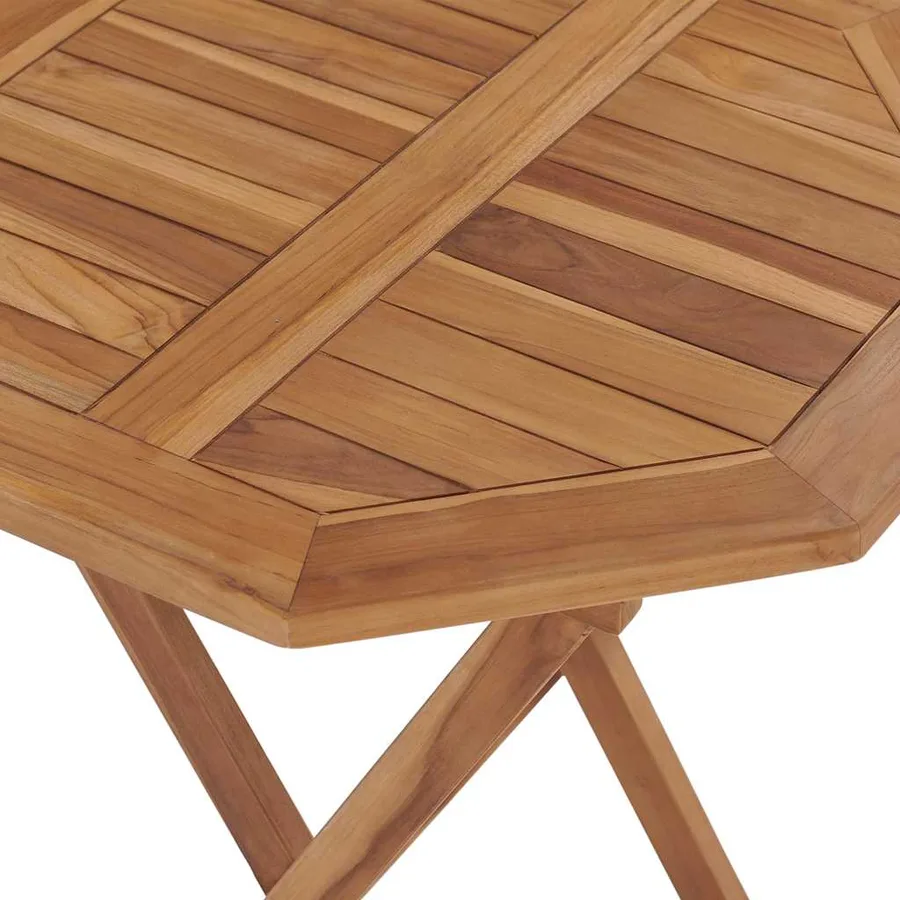 Table pliable de jardin 60x60x75 cm Bois de teck solide - 5