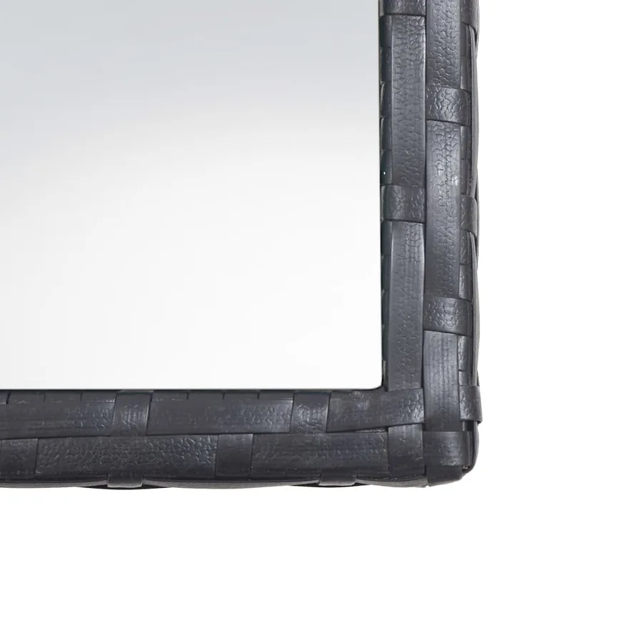 Salon de jardin 4 pcs avec coussin Résine tressée Noir - 16