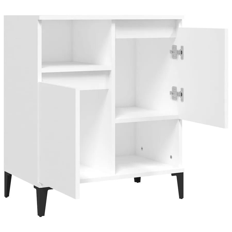 Buffet Blanc 60x35x70 cm Bois d'ingénierie - 6