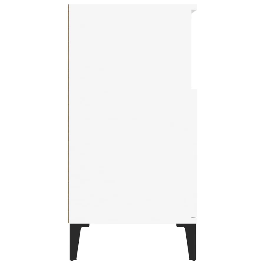 Buffet Blanc 60x35x70 cm Bois d'ingénierie - 7