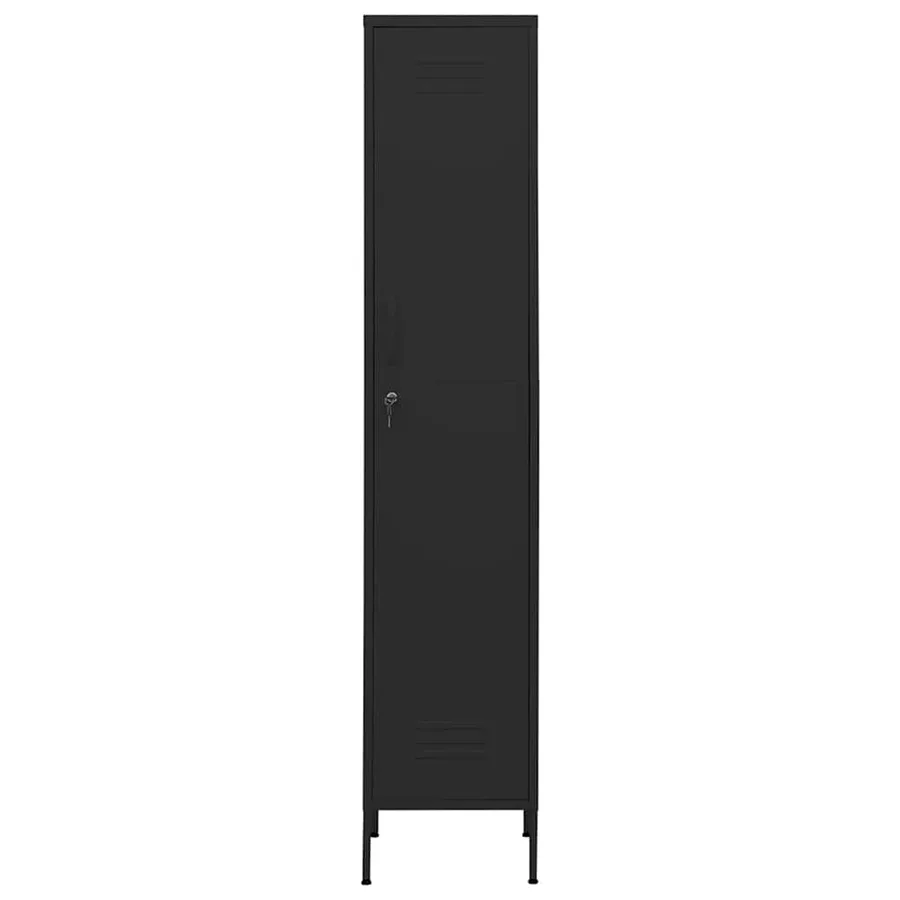 Armoire à casiers Noir 35x46x180 cm Acier - 3