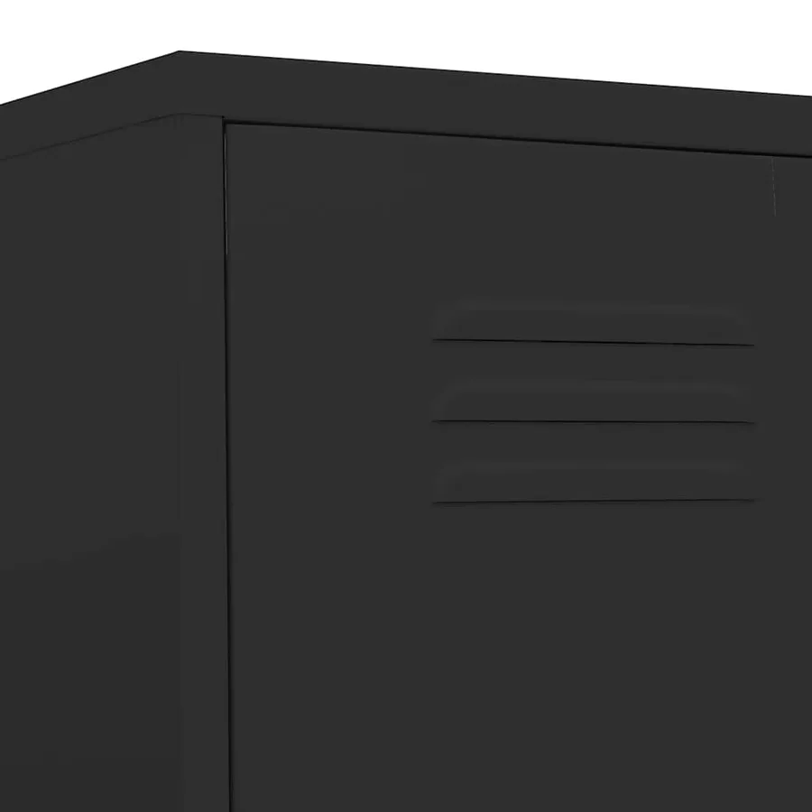 Armoire à casiers Noir 35x46x180 cm Acier - 7