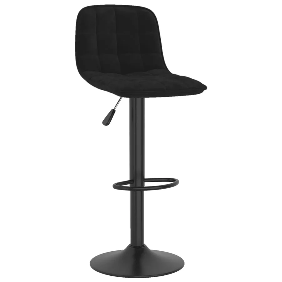 Tabourets de bar lot de 2 noir velours - 3