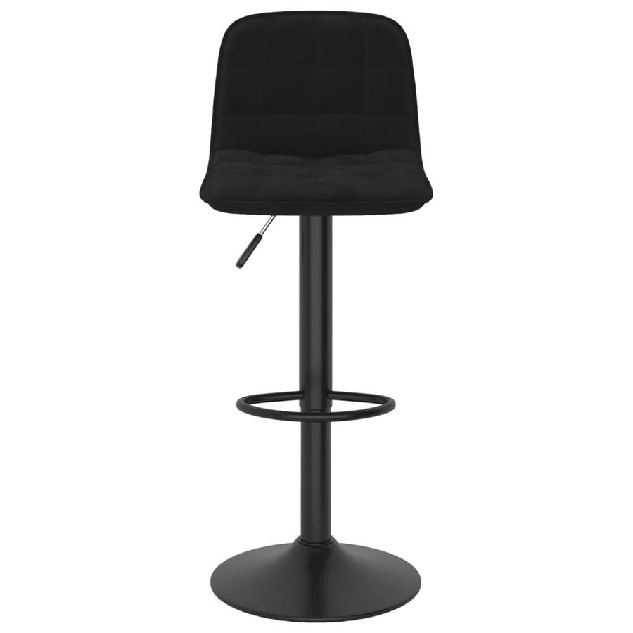 Tabourets de bar lot de 2 noir velours - 4