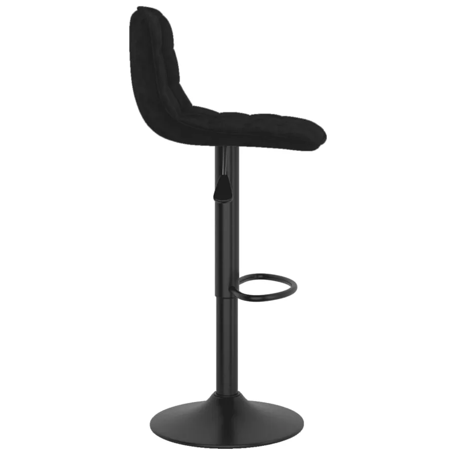 Tabourets de bar lot de 2 noir velours - 5