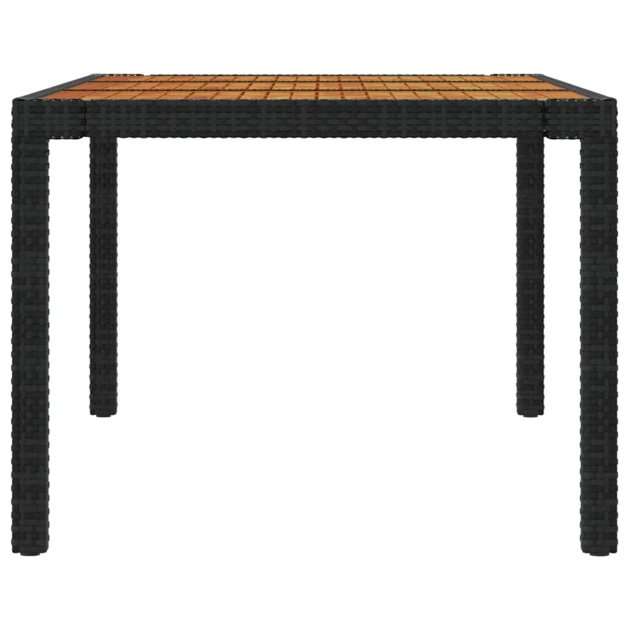 Ensemble à manger d'extérieur 9pcs coussins résine tressée noir - 10