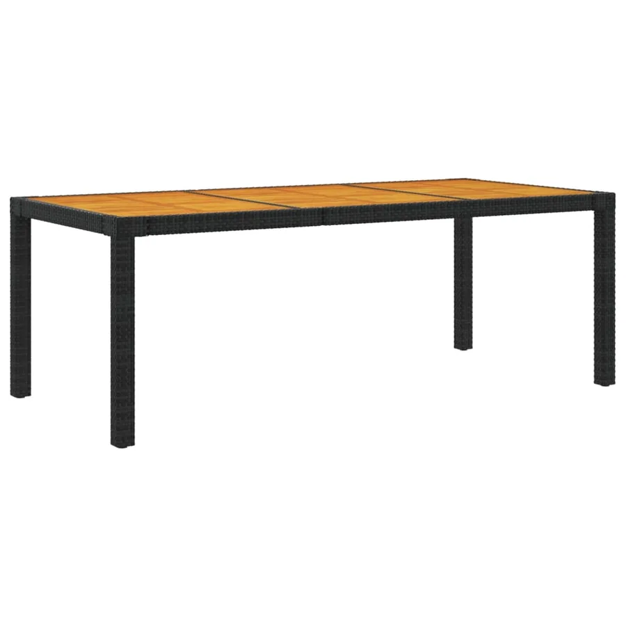 Ensemble à manger d'extérieur 9pcs coussins résine tressée noir - 8