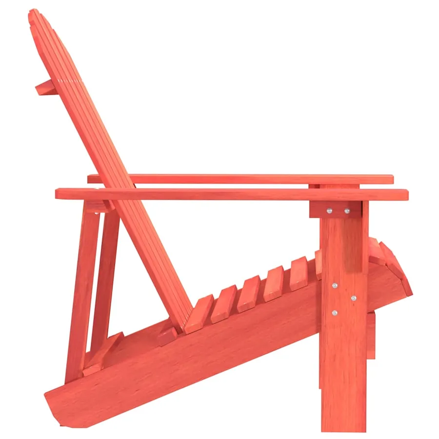 Chaise de jardin Adirondack bois de sapin massif rouge - 3