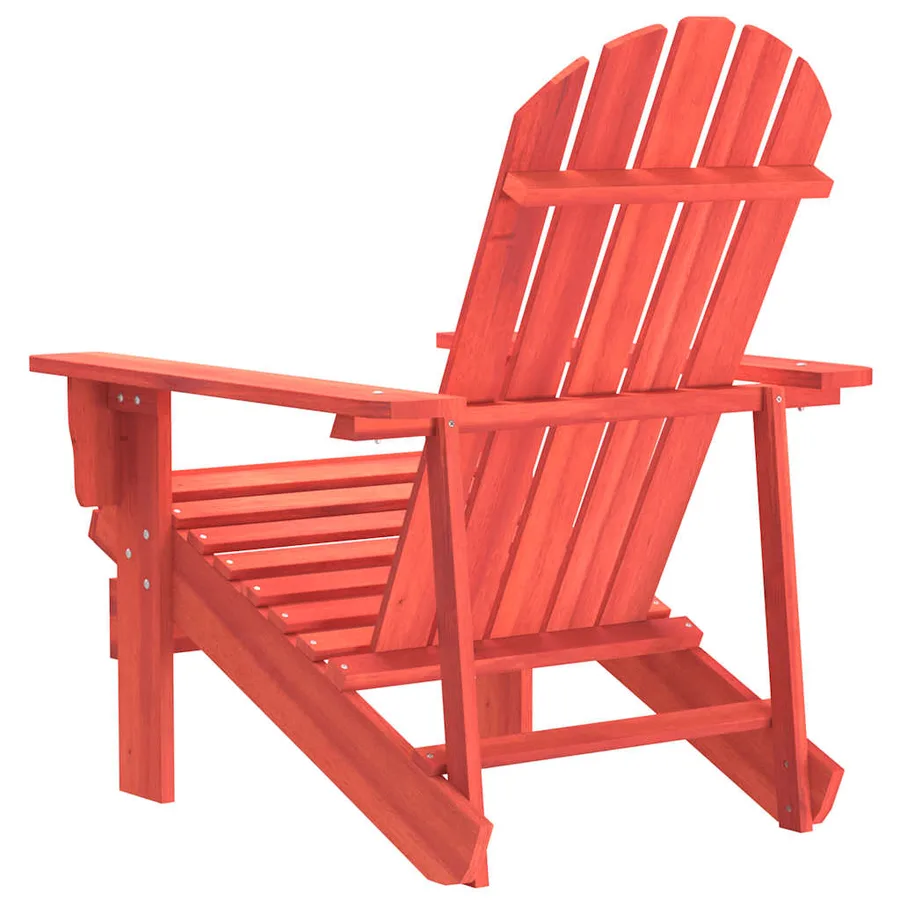 Chaise de jardin Adirondack bois de sapin massif rouge - 4