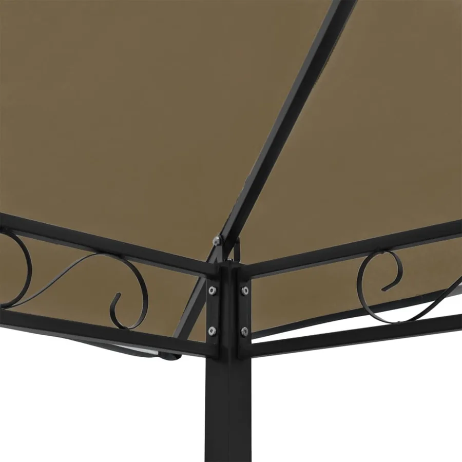 Pavillon de jardin et table et bancs 2,5x1,5x2,4m Taupe 180g/m² - 4
