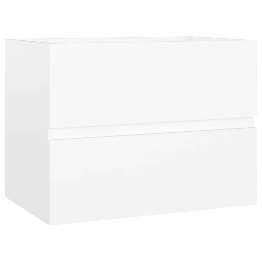 Ensemble de meubles salle de bain 2 pcs blanc bois d'ingénierie - 12