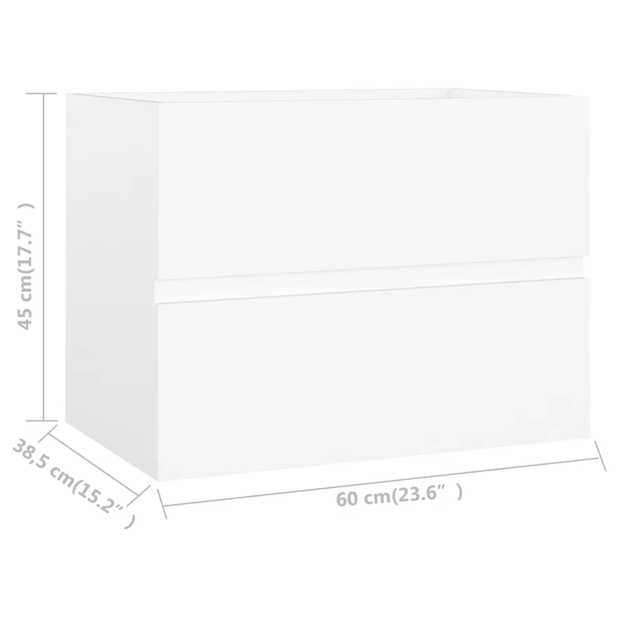 Ensemble de meubles salle de bain 2 pcs blanc bois d'ingénierie - 18