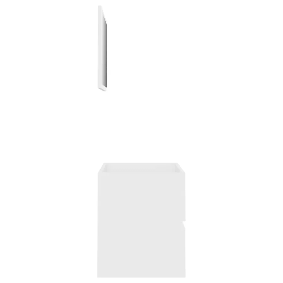 Ensemble de meubles salle de bain 2 pcs blanc bois d'ingénierie - 4