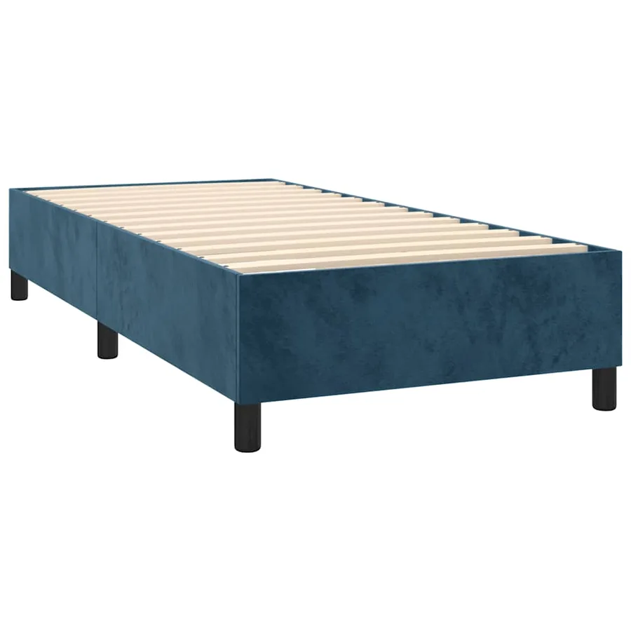 Sommier à lattes de lit avec matelas Bleu foncé 90x200 cm - 4