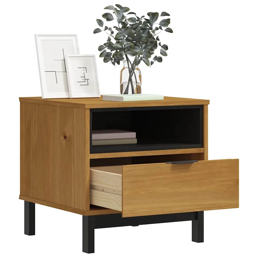 Table d'appoint FLAM 50x50x50 cm bois de pin massif - 3