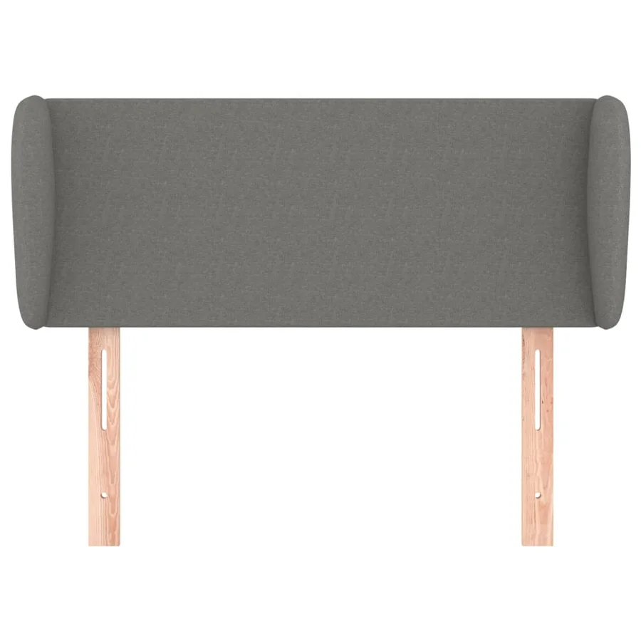 Tête de lit avec oreilles Gris foncé 103x23x78/88 cm Tissu - 3