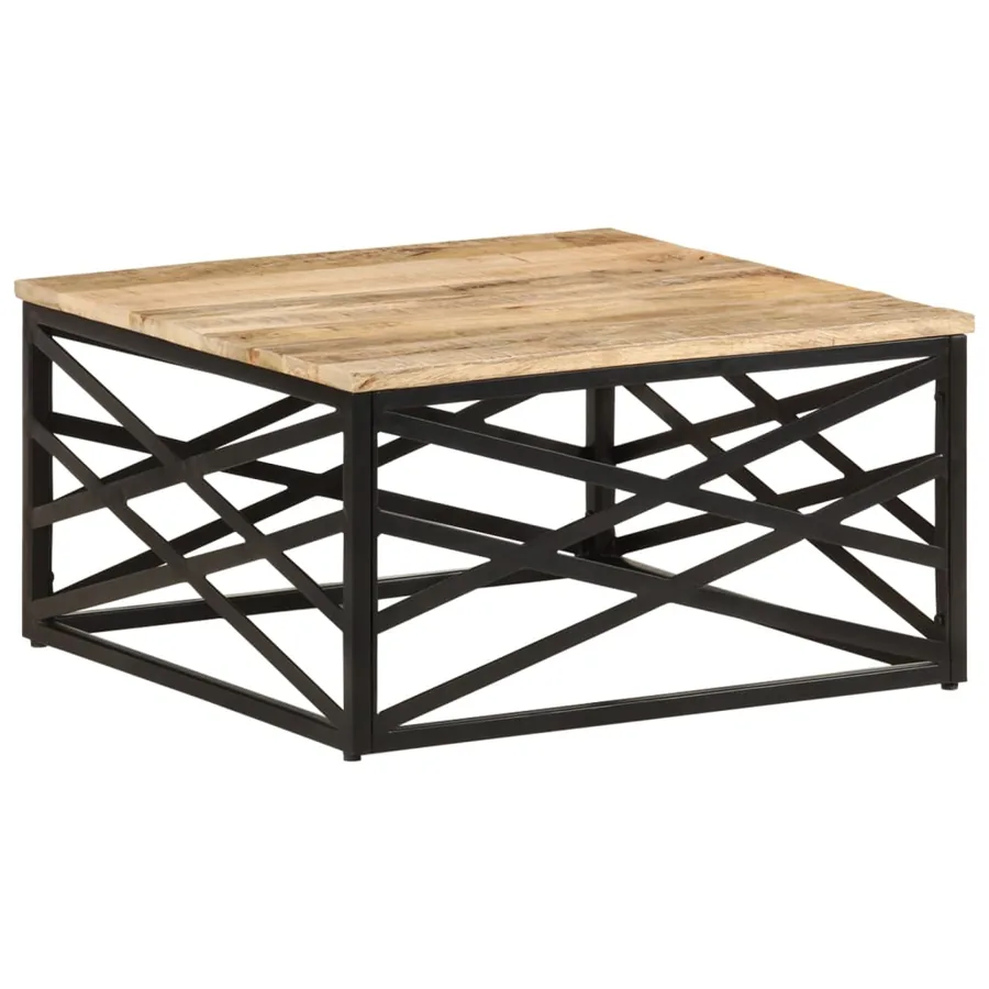 Table basse 68x68x35 cm Bois de manguier massif