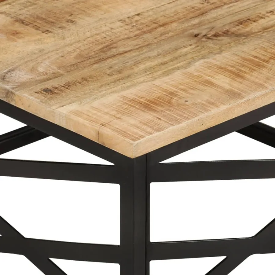 Table basse 68x68x35 cm Bois de manguier massif - 3